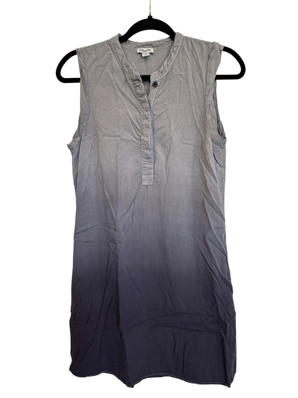 Splendid Gray Ombre Dip Dye Sleeveless Tunic Dress Size Small